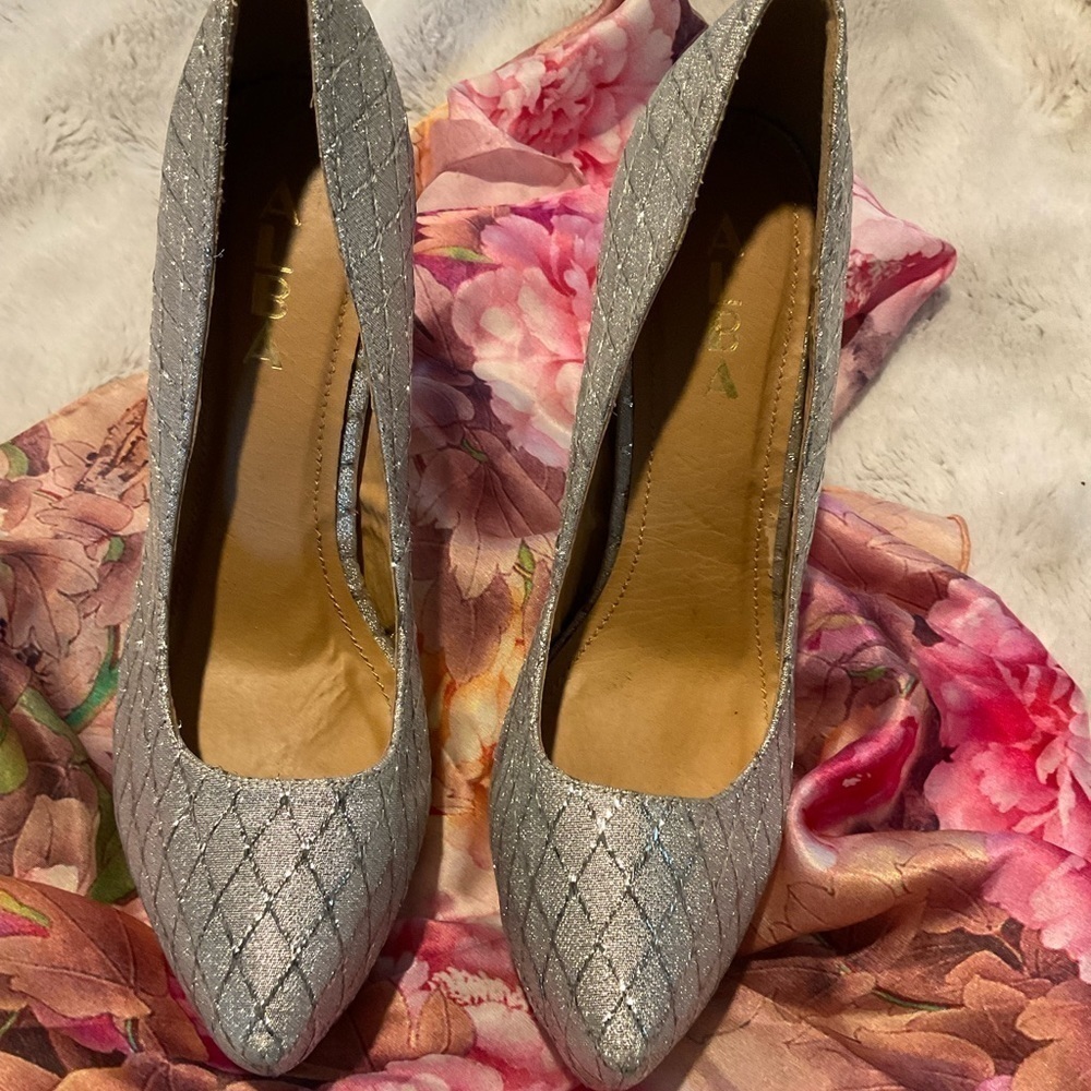 ALBA Silver Sparkle Prom/Special Occasion Stilettos